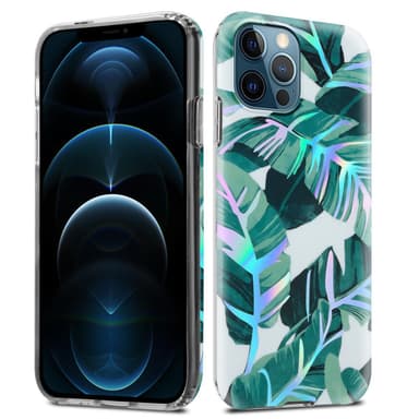 iPhone 12 PRO MAX Etui Cover Blomster (Hvid)