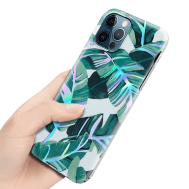 iPhone 12 PRO MAX Etui Cover Blomster (Hvid)