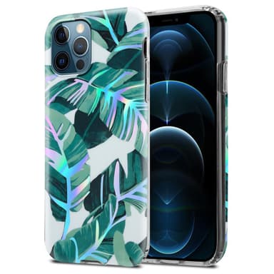 iPhone 12 PRO MAX Etui Cover Blomster (Hvid)