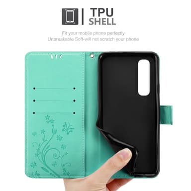 Oppo FIND X2 Pungetui Cover Case (Turkis)