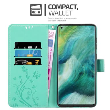 Oppo FIND X2 Pungetui Cover Case (Turkis)