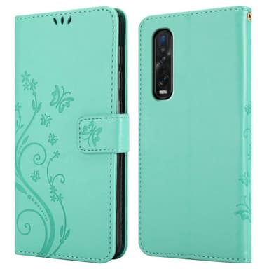 Oppo FIND X2 Pungetui Cover Case (Turkis)