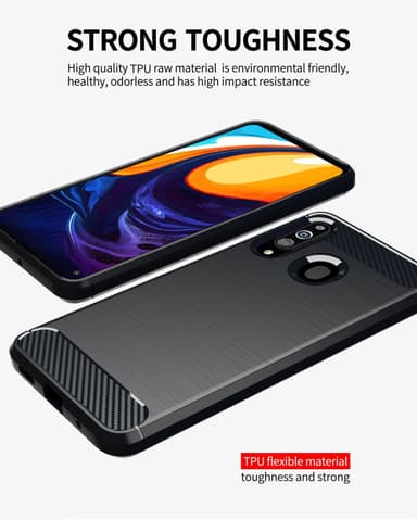 Samsung Galaxy A20s Cover TPU Etui (Sort)