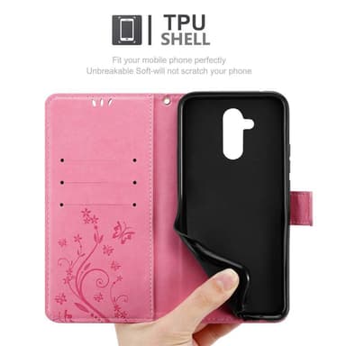 Huawei MATE 20 LITE Pungetui Cover Case (Lyserød)