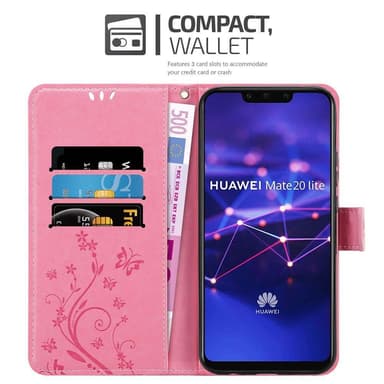 Huawei MATE 20 LITE Pungetui Cover Case (Lyserød)