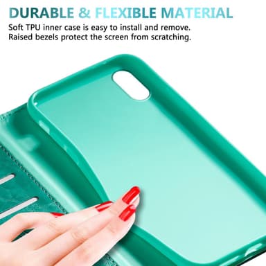 iPhone X / XS Pungetui Cover Case (Turkis)