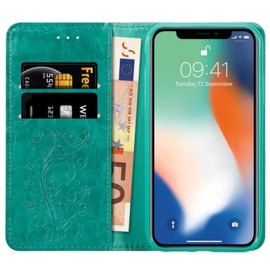 iPhone X / XS Pungetui Cover Case (Turkis)