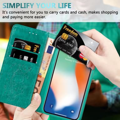 iPhone X / XS Pungetui Cover Case (Turkis)