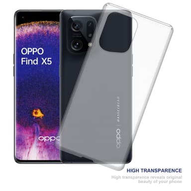 Oppo FIND X5 Cover TPU Etui (Gennemsigtig)