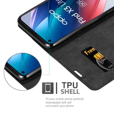 Oppo FIND X3 LITE Cover Etui Case (Sort)