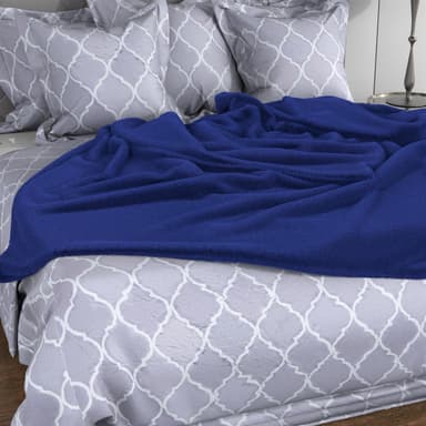 Blødt tæppe 200 x 150 cm Tak Blankett fleece (natblå)