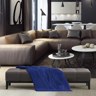 Blødt tæppe 200 x 150 cm Tak Blankett fleece (natblå)