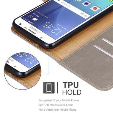 Cover Samsung Galaxy J7 2015 Etui Case (Brun)
