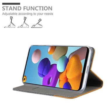 Samsung Galaxy A21s Pungetui Cover Case (Grå)