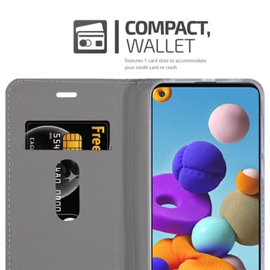 Samsung Galaxy A21s Pungetui Cover Case (Grå)