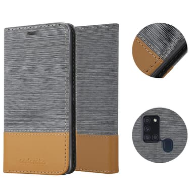 Samsung Galaxy A21s Pungetui Cover Case (Grå)