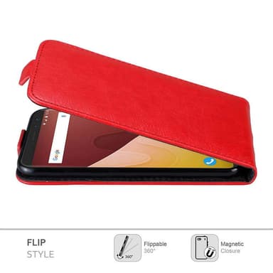 WIKO VIEW GO Pungetui Flip Cover (Rød)