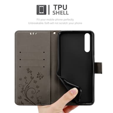 Huawei P20 PRO / P20 PLUS Pungetui Cover Case (Grå)