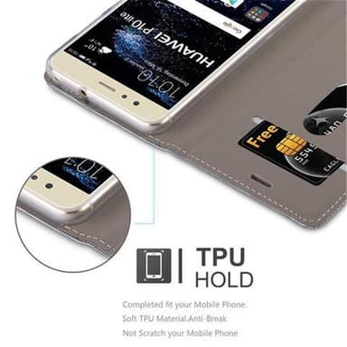 Huawei P10 LITE Pungetui Cover Case (Grå)