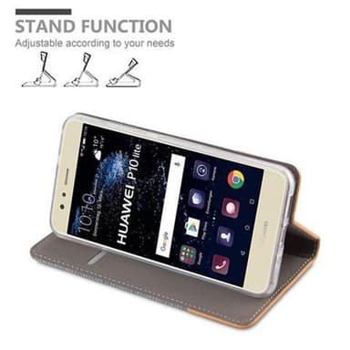 Huawei P10 LITE Pungetui Cover Case (Grå)
