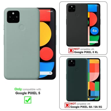 Google PIXEL 5 Pungetui Cover Case (Grå)