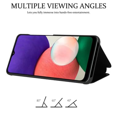 Samsung Galaxy A22 5G Pungetui Cover Case (Sort)