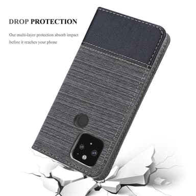 Google PIXEL 5 Pungetui Cover Case (Grå)