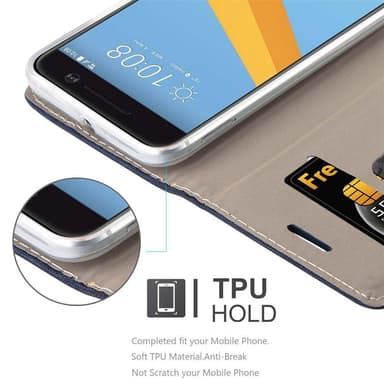 HTC ONE M10 Pungetui Cover Case (Blå)
