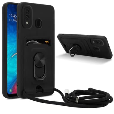Samsung Galaxy A20 / A30 / M10s Etui Kæde Cover(Sort)