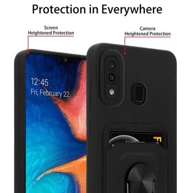 Samsung Galaxy A20 / A30 / M10s Etui Kæde Cover(Sort)