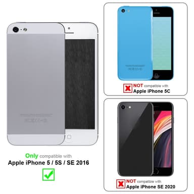 iPhone 5 / 5S / SE 2016 Cover Etui Case (Blå)