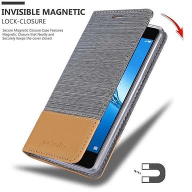 Huawei Enjoy 7 PLUS Pungetui Cover Case (Grå)
