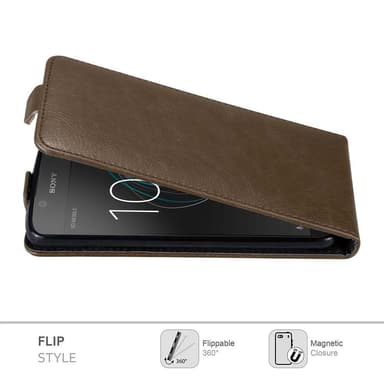 Sony Xperia L1 Pungetui Flip Cover (Brun)