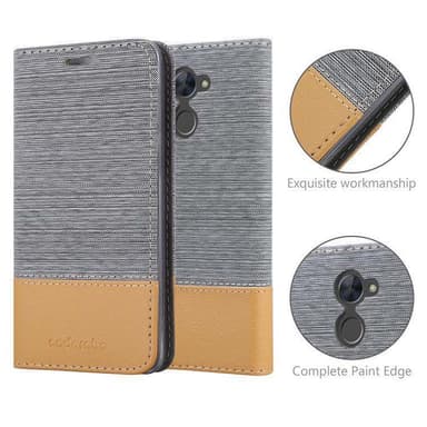 Huawei Enjoy 7 PLUS Pungetui Cover Case (Grå)