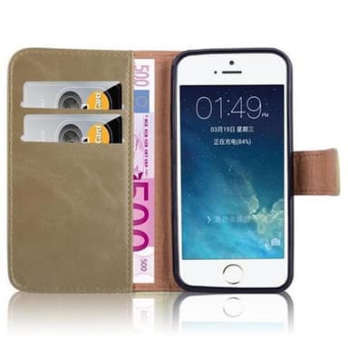 Cover iPhone 5 / 5S / SE 2016 Etui Case (Brun)