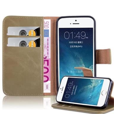 Cover iPhone 5 / 5S / SE 2016 Etui Case (Brun)