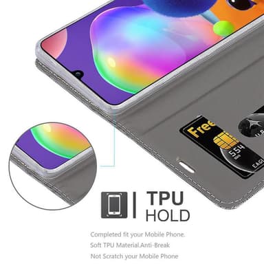 Samsung Galaxy A31 Pungetui Cover Case (Grå)
