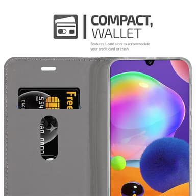 Samsung Galaxy A31 Pungetui Cover Case (Grå)