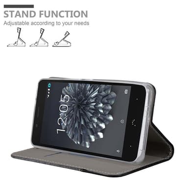 BQ Aquaris X5 Pungetui Cover Case (Grå)