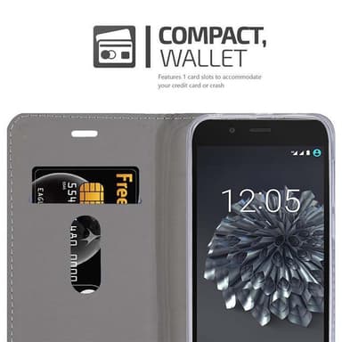 BQ Aquaris X5 Pungetui Cover Case (Grå)