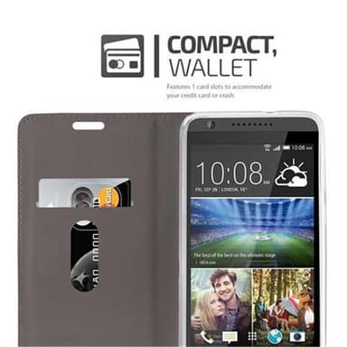 HTC Desire 820 Pungetui Cover Case (Grå)