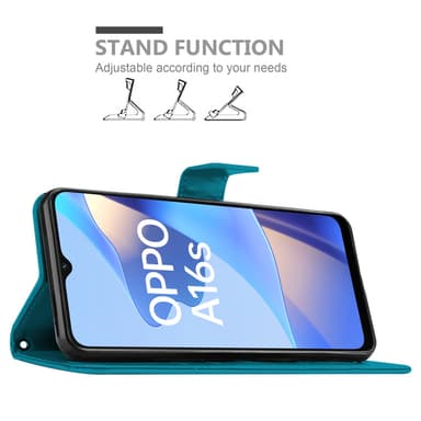Oppo A16s / A54s Pungetui Cover Case (Blå)