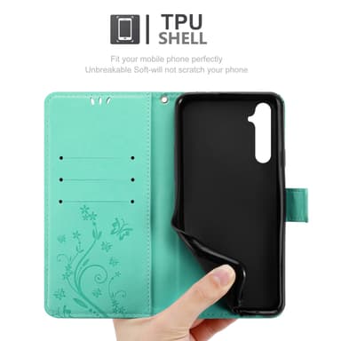 Realme X2 / XT / Oppo K5 Pungetui Cover Case (Turkis)