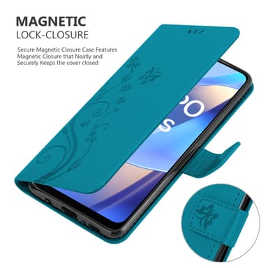 Oppo A16s / A54s Pungetui Cover Case (Blå)