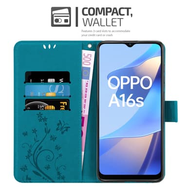 Oppo A16s / A54s Pungetui Cover Case (Blå)