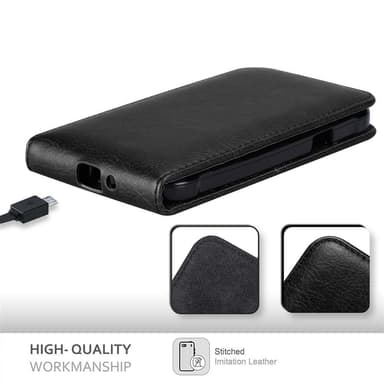 Samsung Galaxy J1 2015 Pungetui Flip Cover (Sort)