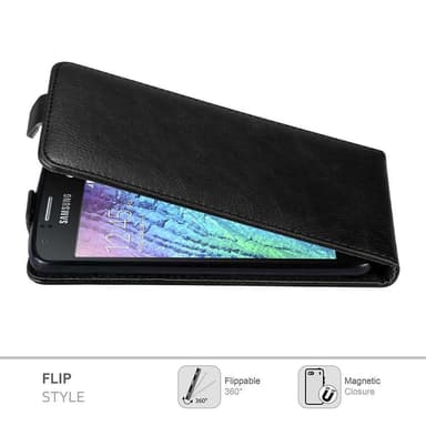 Samsung Galaxy J1 2015 Pungetui Flip Cover (Sort)