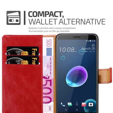 Cover HTC Desire 12 Etui Case (Rød)