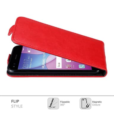 Huawei Y6 PRO 2017 Pungetui Flip Cover (Rød)