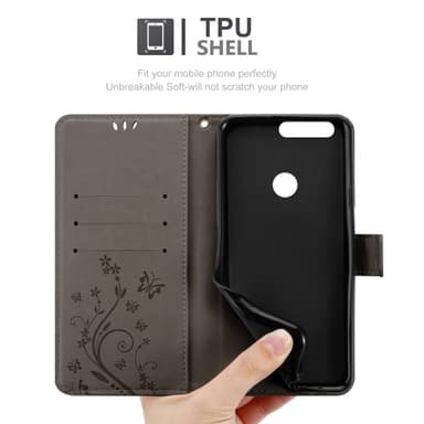 Honor 8 / 8 PREMIUM Pungetui Cover Case (Grå)